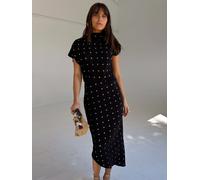 Never Fully Dressed Never Fully Dressed Black Plisse Desiree Dress Black L