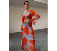 Never Fully Dressed Never Fully Dressed Blue Blue Poppy Aria Mesh Dress Blue EU 48 (UK 20)