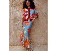 Never Fully Dressed Never Fully Dressed Blue Dorris Skirt in Dolce Vita Print Blue 38