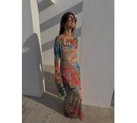 Never Fully Dressed Never Fully Dressed Blue Mari Aria Mesh Dress Blue 36