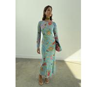Never Fully Dressed Never Fully Dressed Blue Petite Celestial Mesh Dress Blue EU 38 (UK 10)