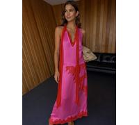 Never Fully Dressed Never Fully Dressed Pink and Red Lace Lily Maxi Skirt Pink And Red EU 42 (UK 14)