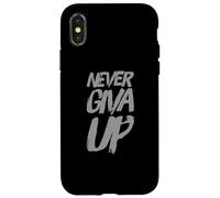 Never Giva Up Grammar Joke Missortholed Tattoo Incorrect Citation Coque pour iPhone X/XS