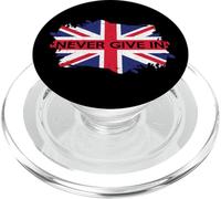 Never Give in Classic United Kingdom Flag PopSockets PopGrip pour MagSafe