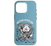 Never Give Up Eishockey Eisbär Puck Hockey Cool LOL Coque pour iPhone 16 Pro