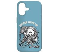 Never Give Up Eishockey Eisbär Puck Hockey Cool LOL Coque pour iPhone 17