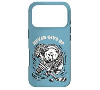 Never Give Up Eishockey Eisbär Puck Hockey Cool LOL Coque pour iPhone 17 Pro