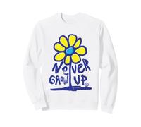 Never Grow Up Flower Sweatshirt