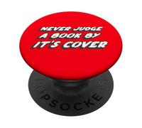 Never Judge a Book by Its Cover | Dire Citation PopSockets PopGrip Adhésif