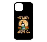 Never Mind The Witch Beware of Akita Inu Dog Halloween Coque pour iPhone 13