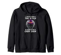 Never Mind The Witch Beware of Chow Chow Dog Halloween Sweat à Capuche