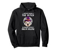 Never Mind The Witch Beware of English Bulldog Dog Halloween Sweat à Capuche