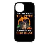 Never Mind The Witch Beware of French Bulldog Halloween Coque pour iPhone 13