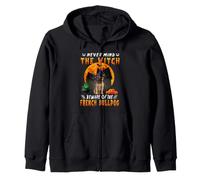 Never Mind The Witch Beware of French Bulldog Halloween Sweat à Capuche