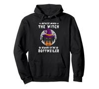 Never Mind The Witch Beware of Rottweiler Dog Halloween Sweat à Capuche