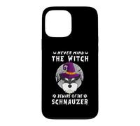 Never Mind The Witch Beware of Schnauzer Dog Halloween Coque pour iPhone 13 Pro Max