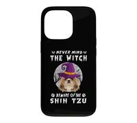 Never Mind The Witch Beware of Shih Tzu Dog Halloween Coque pour iPhone 13 Pro