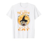 Never Mind The Witch Beware of The Cat Halloween Costume T-Shirt Graphique avec Valeur