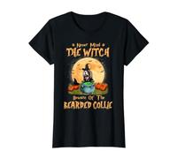 Never Mind The Witch, méfiez-Vous du Chien Bearded Collie T-Shirt Graphique avec Valeur, Femme, Noir, M