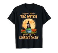 Never Mind The Witch, méfiez-Vous du Chien Bearded Collie T-Shirt Graphique avec Valeur, Homme, Noir, S