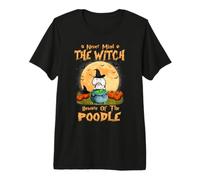 Never Mind The Witch Méfiez-Vous du Chien Caniche Halloween T-Shirt Haut de Gamme