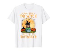 Never Mind The Witch Méfiez-Vous du Chien Rottweiler T-Shirt Graphique avec Valeur, Homme, Blanc, S