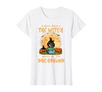Never Mind The Witch Méfiez-Vous du Chien Teckel Halloween T-Shirt Graphique avec Valeur