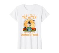Never Mind The Witch Méfiez-Vous du Labrador Retriever T-Shirt Graphique avec Valeur, Femme, Blanc, S