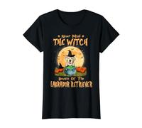 Never Mind The Witch Méfiez-Vous du Labrador Retriever T-Shirt Graphique avec Valeur, Femme, Noir, S