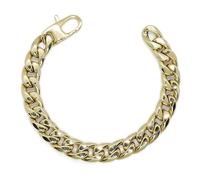 Never Say Never Bracelet Barbada très grand en or jaune 18 carats pour homme - 21 cm - 1,10 cm - 20,30 g