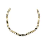 Never Say Never Bracelet en or 18 carats jaune et blanc - 5 mm, 9,15 g, modèle semi-rigide de haute joaillerie pour homme. 20,50 cm de long.