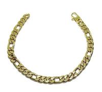 Never Say Never Bracelet en or jaune 18 carats pour homme modèle classique 3 x 1 plat creux de 20,50 cm de long, 7 mm de large et 10,50 g de poids d'or 18 carats., Or jaune