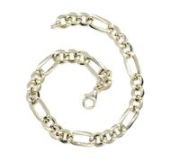 Never Say Never Bracelet modèle 3x1 en or 18 carats - 20 cm, 6,5 mm, 2,95 g - Léger, élégant et avec beaucoup de présence. Or pour homme et femme
