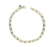 Never Say Never Bracelet or 18 carats forcé 4 mm Apparent léger 21 cm Homme