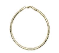 Never Say Never Bracelet semi-rigide élastique en or 18 carats - 2,80 g - Dimensions intérieures : 62 mm - Fermoir mousqueton