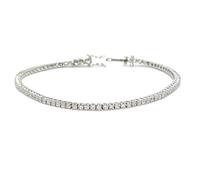 Never say Never Bracelet Tennis Classique Diamant Riviere Or 18K | Bracelet Pierres Brillantes 18cm | 8g Or Blanc | Bijoux de Mariage | Cadeau d'amour |