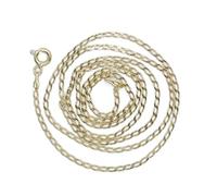 Never Say Never Chaîne bilbao en or massif 18 carats, 2 mm de large et 60 cm de long, 4,45 g d'or 18 carats, idéale pour homme et femme.