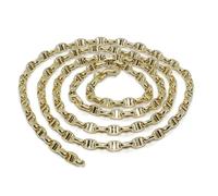 Never Say Never Chaîne en or 18 carats ancre croisée 60 cm 3,5 mm unisexe