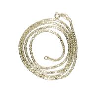Never Say Never Chaîne en or 18 carats unisexe - Modèle Valentino Classique - 60 cm - Légère, élégante et polyvalente