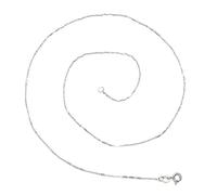 Never Say Never Chaîne en or blanc 18 carats massif pour femme de 45 cm de long. Poids de la chaîne : 1,70 g d'or 18 carats., cm, Or, Non applicable