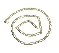 Never say Never Chaîne en or jaune 18 carats pour homme avec modèle de maillons 3/1 de 5.5 mm d'épaisseur et de 60 cm de long 10.80 g d'or 18 ct