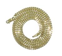 Never Say Never Chaîne en or jaune 18 carats pour homme de type gourmette de 3 mm de large et 60 cm de long. Fermoir mousqueton