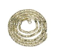 Never Say Never Chaîne en or massif jaune 18 carats 1 x 1 œil de perdrix et maillons complets 19,30 g. Idéal pour homme