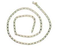 Never Say Never Collier en or 18 carats homme forcé 60 cm - Chaîne élégante légère et apparente de 4 mm - Or jaune 18 carats