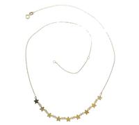Never Say Never Collier ras du cou en or jaune 18 carats avec étoiles pour femme | Collier réglable 40 et 45 cm | Chaîne forcée | 1,35 g | Bijou élégant