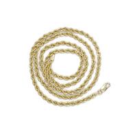 Never Say Never Cordon salomonique en or jaune 18 carats de 3,3 mm de large et 60 cm de long. Fermoir mousqueton. Poids : 7,60 g d'or massif