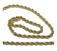 Never Say Never Cordon salomonique en or jaune 18 carats de 3,8 mm de large et 60 cm de long. Fermoir mousqueton. Poids : 10,35 g d'or massif