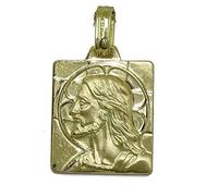 Never say Never Précieuse médaille avec le visage du Christ en or jaune 18 carats mat et brillant.