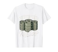 Never Skip Keg Day Funny College Drinking Frat Party Meme T-Shirt Graphique avec Valeur, Homme, Blanc, S