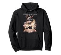 Never Stand Between A Girl and Her German Shepherd Floral Sweat à Capuche